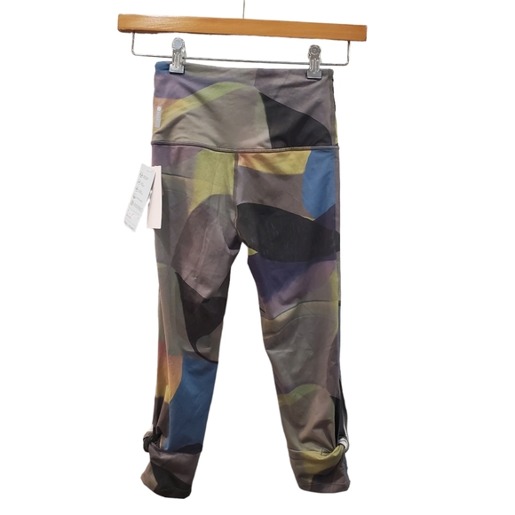 Zella New Hugh Waist Crop Leggings Size XS NWT Colorful Tie Knot Ankle - Picture 2 of 6